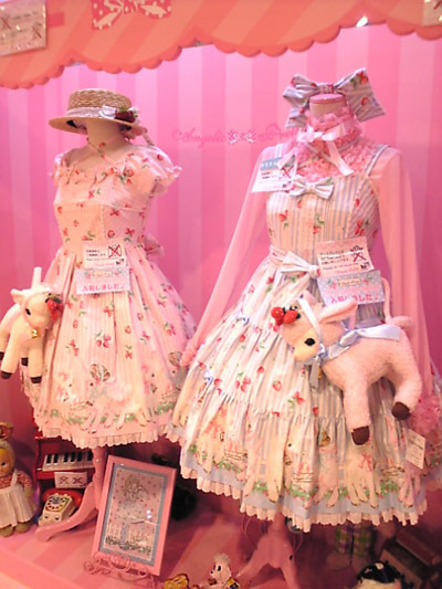 Angelic Pretty Sheep Garden JSK and headbow - Jumperskirt - Lace