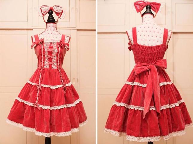 Angelic pretty Shoulder Ribbon JSK SET - Jumperskirt - Lace Market