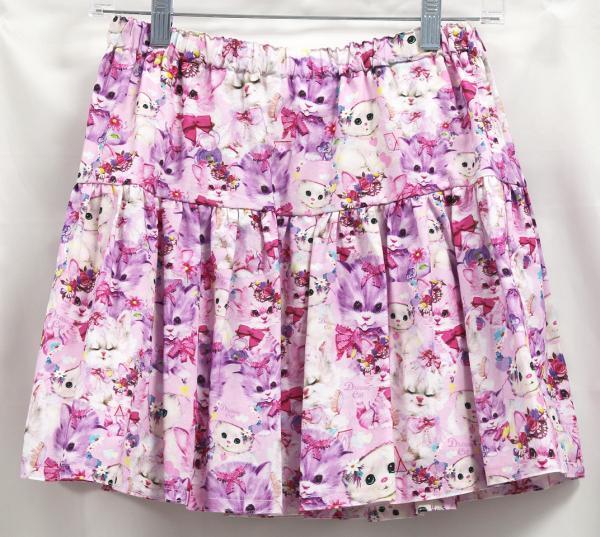 ManiaQ Pastel Fairy Kei Style Dreamy Kitty Skirt Skirts Lace Market