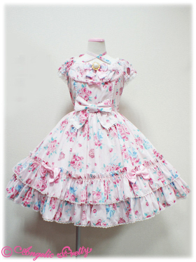 Angelic Pretty Eternal Rose Bouquet Mini Sleeve JSK pink set with
