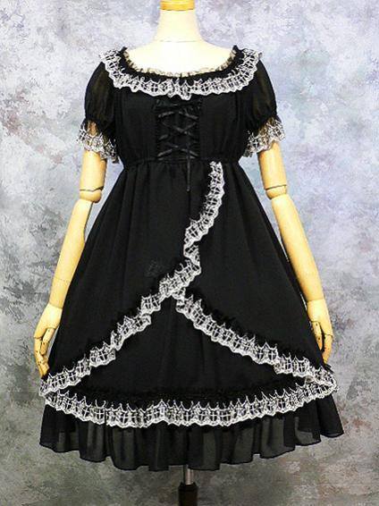 reduced*Moi meme Moitie Holy Cross Gathered OP Black X Black - One