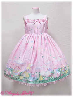 Angelic pretty botanical garden jsk ピンク Angelic Pretty Happy Garden JSK (High Waist Ver) - Pink
