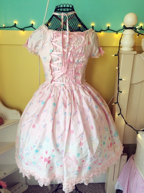 Angelic Pretty Jewelry Jelly One-Piece in Pink - One Piece