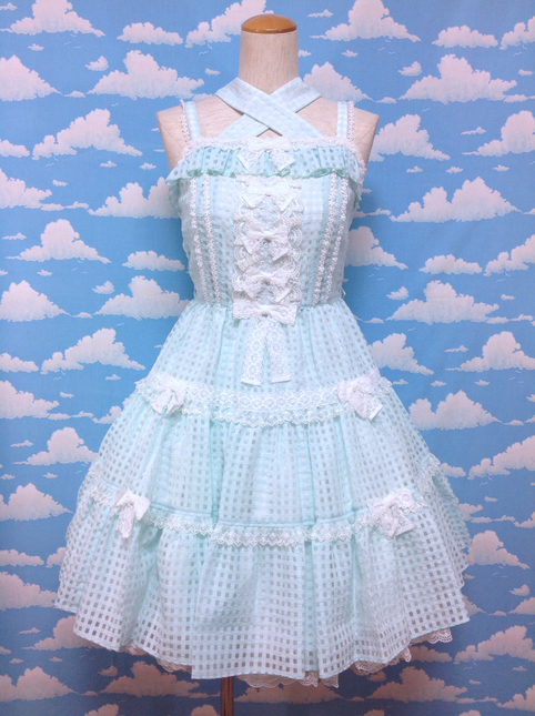 Angelic Pretty マーガレットドールワンピース ミント FREE SHIPPING, Margaret Doll JSK in Mint from Angelic Pretty