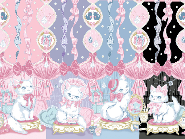 【週末限定値下げ】Angelic Pretty Dolly Cat ラベンダー Dolly Cat Low Waist JSK (2015 2nd Release) by Angelic Pretty