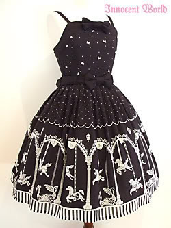 Innocent World carousel merry go round jsk black - Dresses - Lace