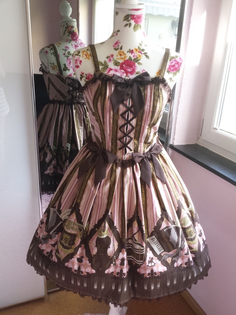 Angelic Pretty - Quartet chocolate bustier jsk set (pink