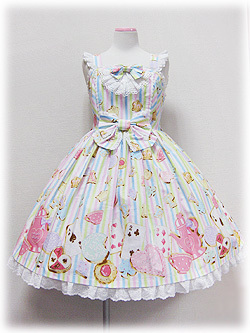 Angelic Pretty Wonder Cookie JSK White and Headbow/KC