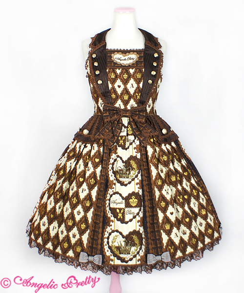 AP Queen Chocolate JSK in ivory Angelic Pretty - Jumperskirt