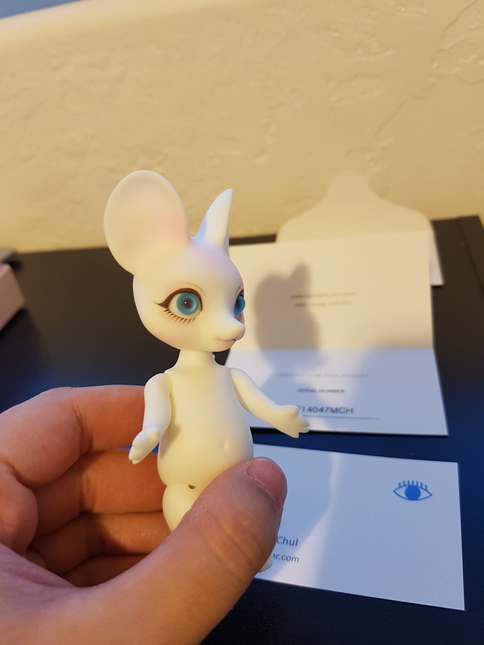 Pipos Cream Mini Cheese Mouse - 1/6 Tiny Dolls (39cm & Smaller
