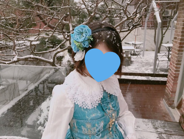 Angelic Pretty / Chandelier Holic JSK + Tights SET in SAX colorway