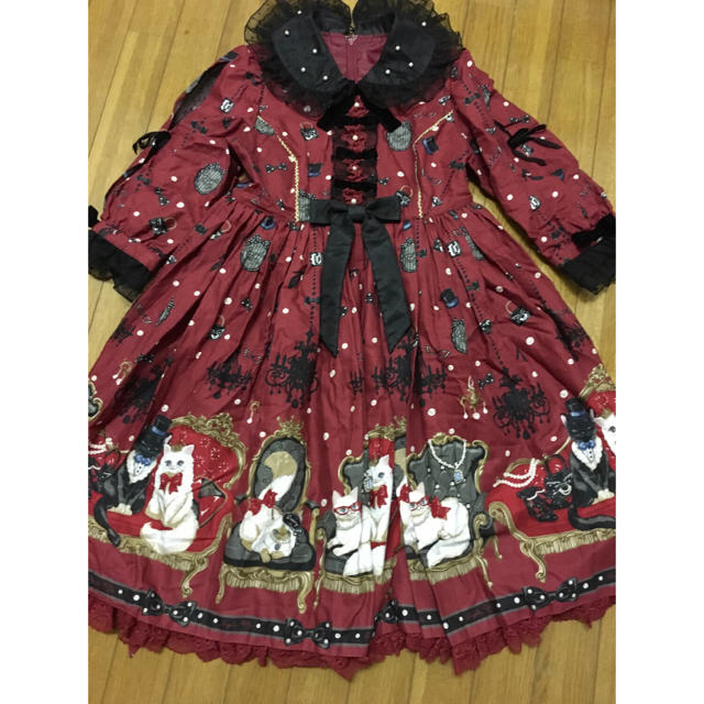 Angelic Pretty Princess Cat OP in red - Dresses - Lace Market