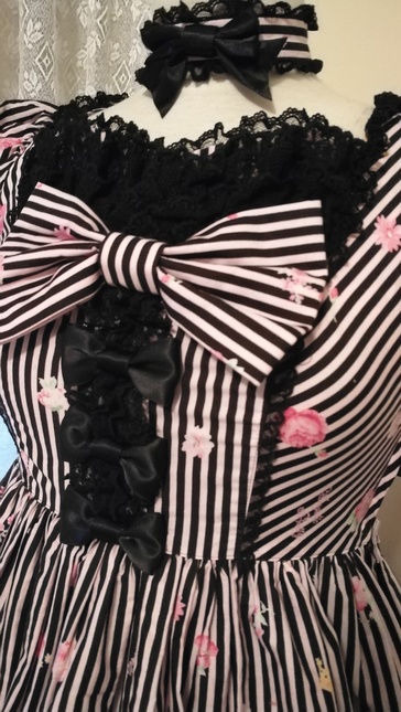 Tiara Rose OP Black x Pink Angelic Pretty - Dresses - Lace Market