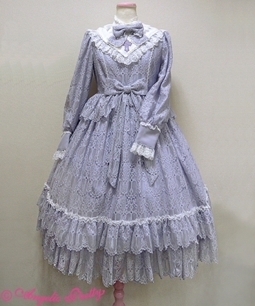 Angelic Pretty - Holy Lacy Doll Long OP + BNT set in Lavender  