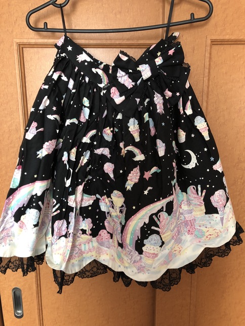 Angelic pretty Milky planet skirt black - Skirts - Lace Market