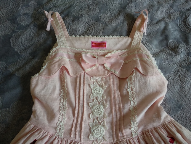 Baby the Stars Shine Bright Cherry Bouquet Print pink JSK