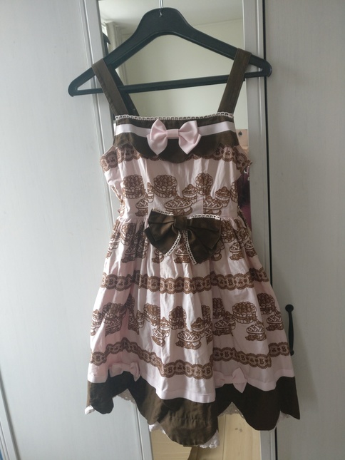 Very Berry Sweet Pie Embroidery Scallop JSK with headbow