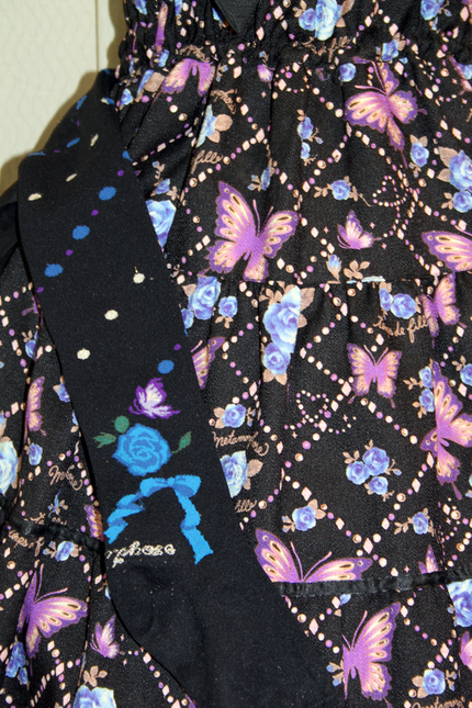FULL SET: Jewel Butterfly shirring JSK + KC + OTKs black fully