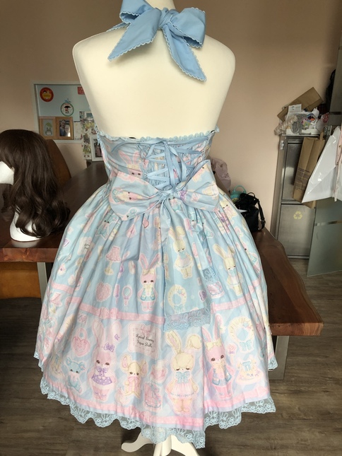 Fancy Paper Dolls halter-neck Set by Angelic Pretty - Jumperskirt