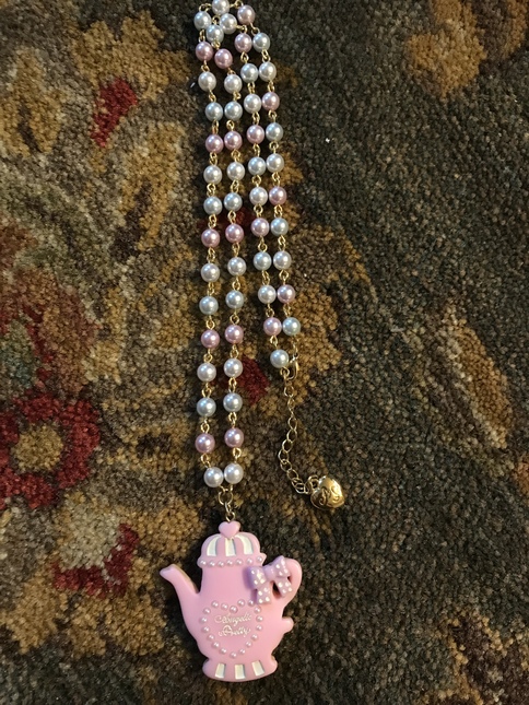 Angelic Pretty Wonder Cookie Teapot Necklace - Jewelry - Lace