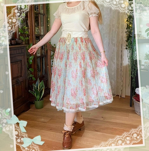今週限定　lig. tulle skirt Liz Lisa Long Tulle Skirt in Mint - Skirts - Kei Market: Buy and
