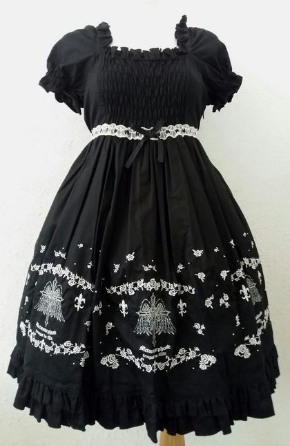 little black dress plus size Dark In Love Tiered Lace Cross Apron Skirt main image 0