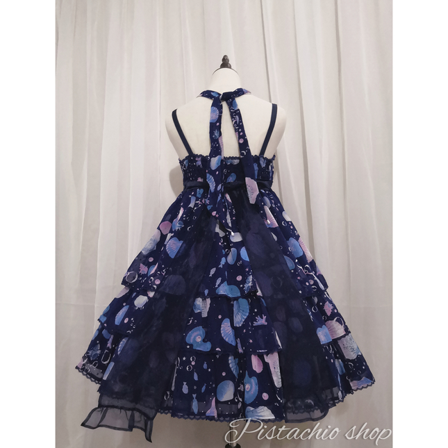 A1039- Angelic Pretty Dream Marine Jsk in Navy - Jumperskirt - Lace