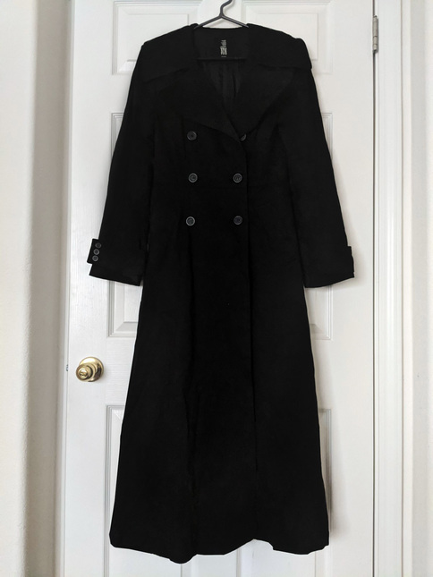 BPN Black Peace Now long black trench coat - Coats - Lace Market