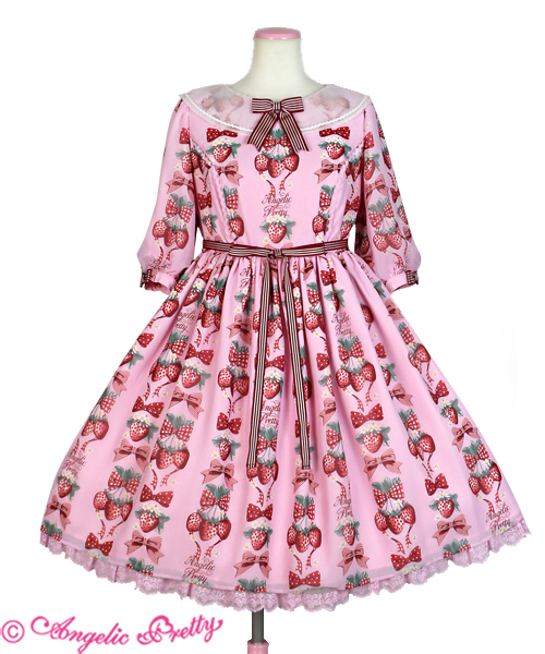 Angelic Pretty Strawberry Doll - One Piece - Lace Market: Lolita