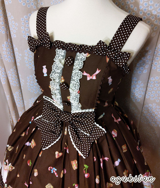 FREE US SHIP] Angelic Pretty Country of Sweets Shirring JSK set