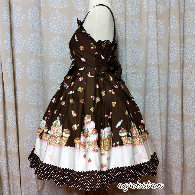 FREE US SHIP] Angelic Pretty Country of Sweets Shirring JSK set