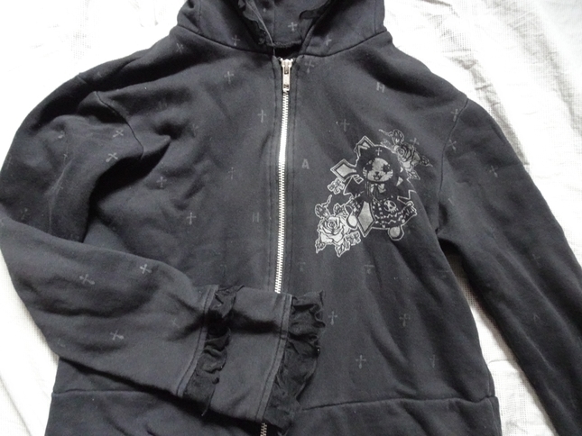 h.Naoto Hangry & Angry Short Hoodie - Outerwear - Kei Market: Buy