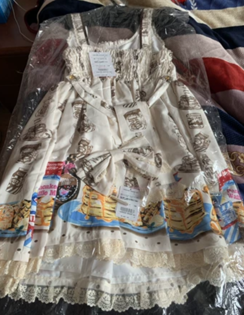 NWT AP Honey Cake Ivory Round JSK+KC set Angelic Pretty Honeycake