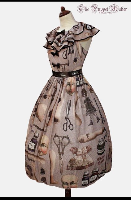 Violet Fane Puppet Maker long jsk no collar - Dresses - Lace