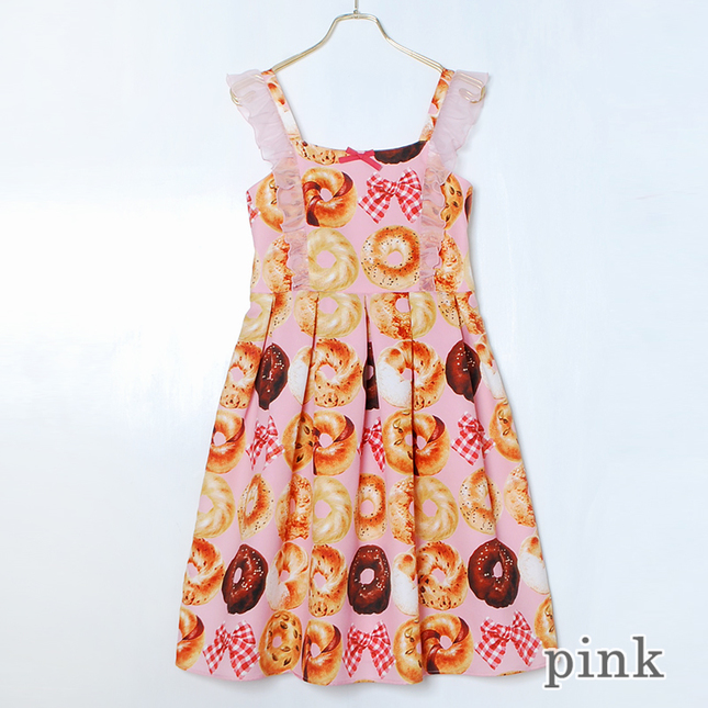Emily Temple Cute Bagel JSK in Pink - Dresses - Lace Market