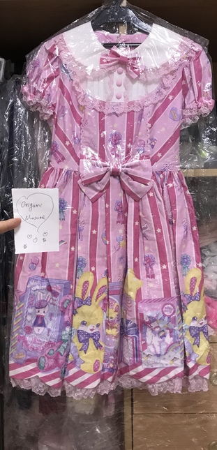 Angelic pretty：Toy Doll Box OP （ pink ） - One Piece - Lace