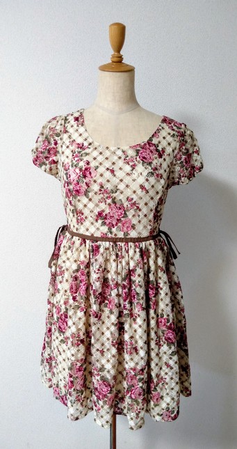 LODISPOTTO Floral Brown OP Dress Small - Dresses - Kei Market: Buy