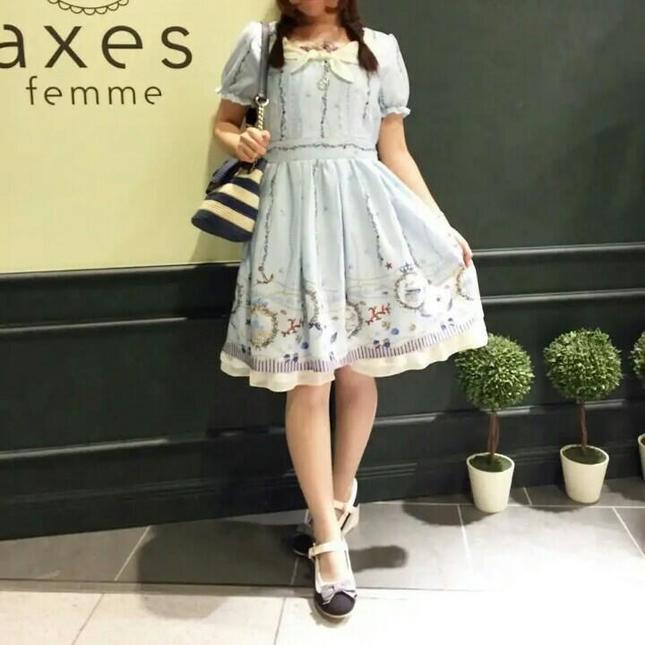 [FREE SHIPPING ASIA & US] RARE Axes Femme Sailor Marine Pattern Tunic