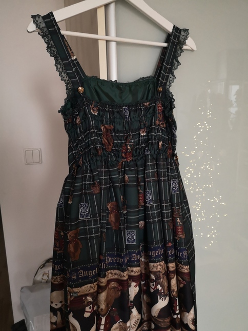 AP Angelic Pretty British Bear Special in Green JSK