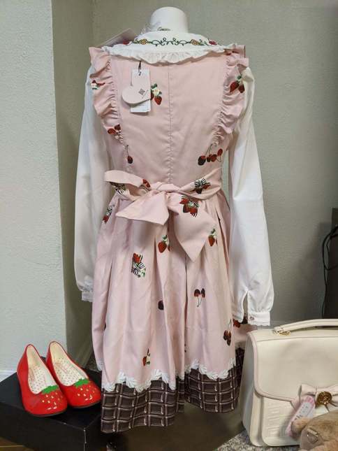 NWT Ank Rouge Chocolate Strawberry Jsk - Thin Strap/JSK