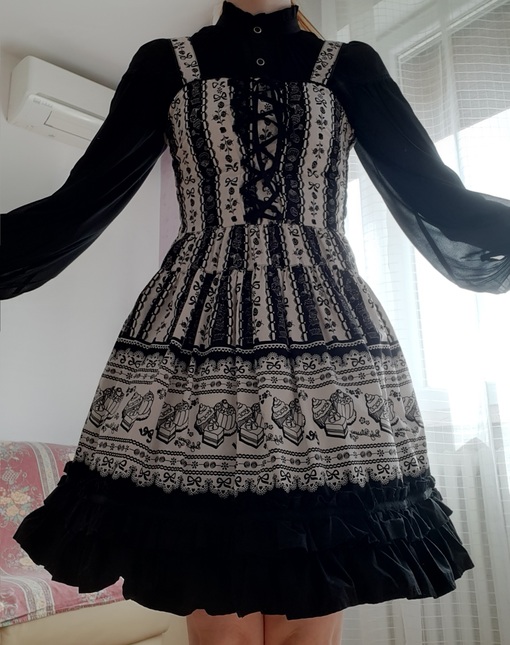BABY 初期　JSK 天使柄　JSKのみ BxW Baby Angel JSK - Dresses - Lace Market: Lolita Fashion Sales
