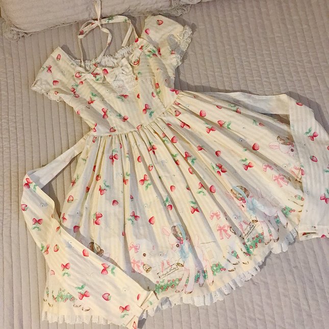 Angelic Pretty Sheep Garden OP [Ivory] - Dresses - Lace Market