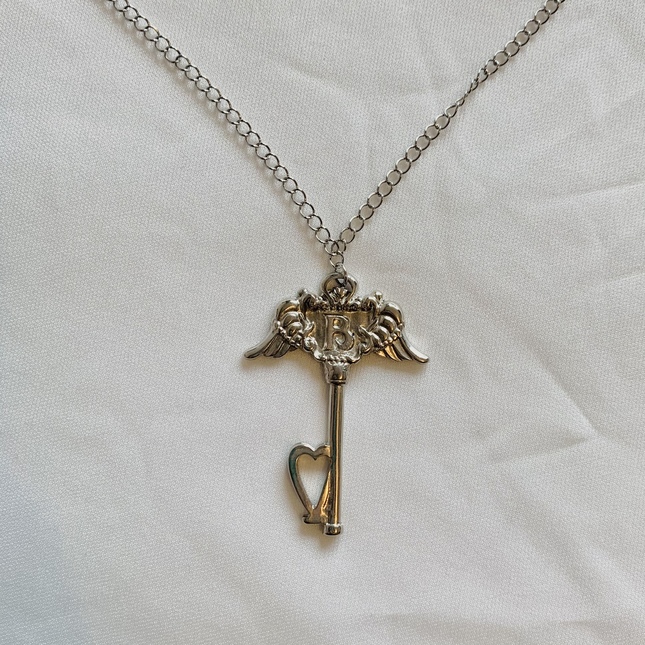Baby the Stars Shine Bright] Key Necklace - Silver - Jewelry