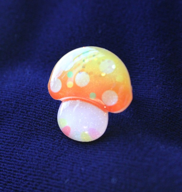 Glitter Mushroom Ring Handmade Jewelry Lace Market Lolita Fashion