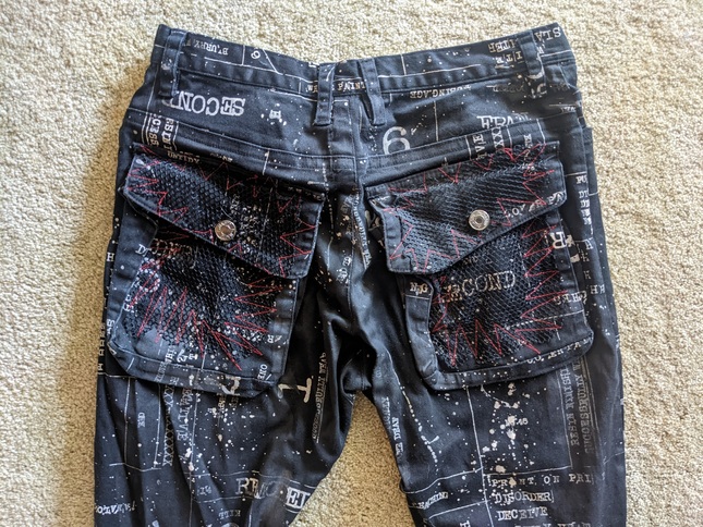 H.naoto h.anarchy パンツ
取り付けスカート付き　悪魔　デビル Anarchy Patchwork Paint Pants (3 sizes) – h.NAOTO WEBSHOP