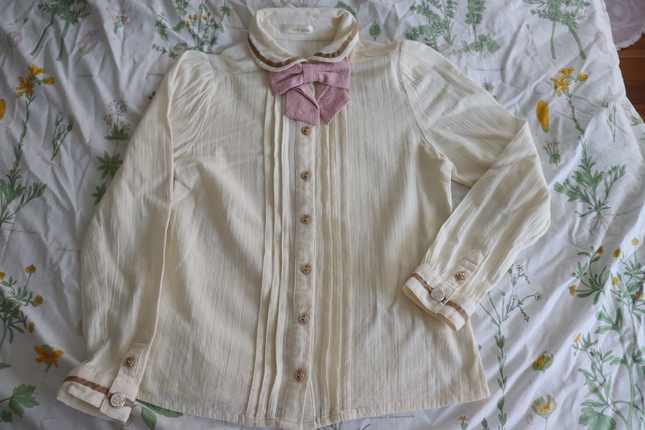 Blue Rouge Cream Blouse - Blouses - Lace Market: Lolita Fashion Sales