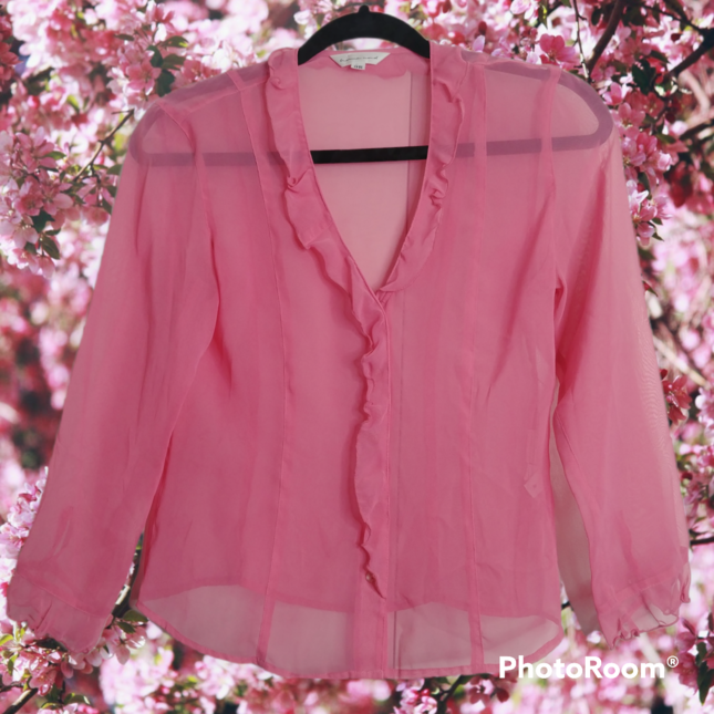 Pink sheer blouse Tops Lace Market Lolita Fashion Sales