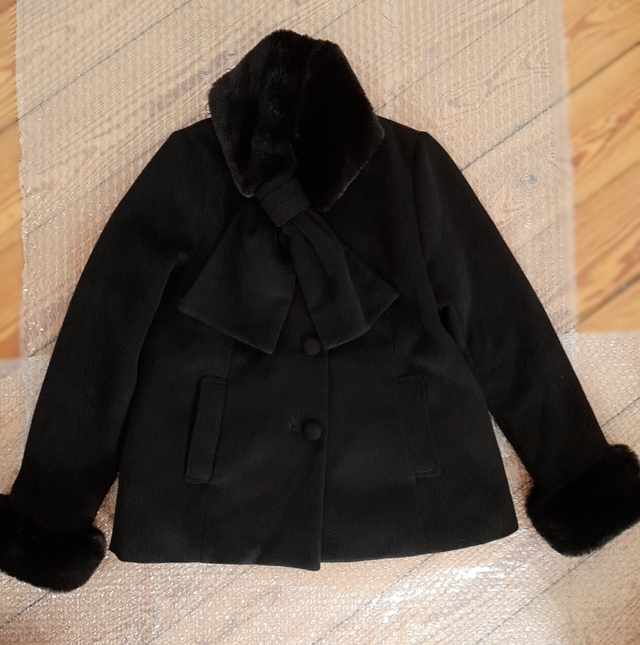 Axes Femme otome black short coat / jacket Outerwear Lace Market
