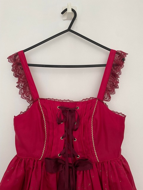 Angelic Pretty Twinkle Sky Red JSK - Dresses - Lace Market: Lolita