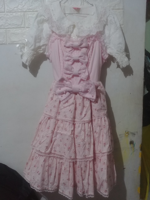 RARE) Angelic Pretty Oldschool Petit Rose Triple Tiered JSK - Pink  